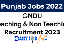 GNDU Recruitment 2023