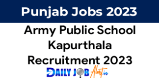 aps kapurthala recruitment 2023