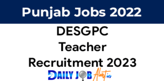 desgpc teacher recruitment 2023