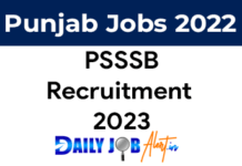 PSSSB Recruitment 2023 – Apply For various 227 Posts www.sssb.punjab.gov.in psssb recruitment 2023