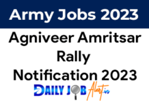 Agniveer Amritsar Rally Notification 2023 – GD, Clerk, Tradesman Agniveer Amritsar Rally Notification 2023
