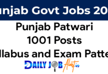 Punjab Patwari Syllabus 2025 PDF Download