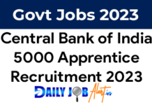 Central Bank of India Apprentice Recruitment 2023