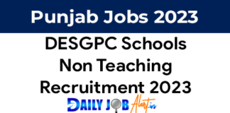 DESGPC Non Teaching Recruitment 2023