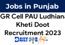 RGR Cell PAU Ludhiana Recruitment 2023