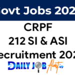 CRPF SI ASI Recruitment 2023