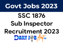 SSC SI Recruitment 2023