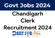Chandigarh Clerk Recruitment 2024 Notification and Application Form Chandigarh Clerk Recruitment 2024