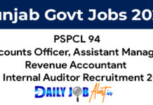 PSPCL 94 Posts Recruitment 2024 – Accounts Officer, Assistant Manager, Revenue Accountant and Internal Auditor Posts PSPCL 94 Posts Recruitment 2024