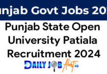 Jagat Guru Nanak Dev Punjab State Open University Patiala Recruitment 2024 Punjab State Open University Patiala Recruitment 2024