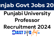 Punjabi University Recruitment 2024 of Assistant and Associate Professors Punjabi University Recruitment 2024