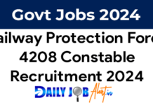 RPF Constable Recruitment 2024 of 4208 Posts Notification and Application Form RPF Constable Recruitment 2024