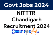 NITTTR Chandigarh Recruitment 2024, Notification and Apply Link nitttr chandigarh recruitment 2024