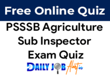 PSSSB Agriculture Sub Inspector September 2023 Punjabi Qualifying Exam Quiz PSSSB Agriculture Sub Inspector Punjabi Qualifying Paper Quiz