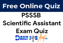 PSSSB Scientific Assistant January 2024 Punjabi Qualifying Exam Quiz PSSSB Scientific Assistant Punjabi Qualifying Paper Quiz