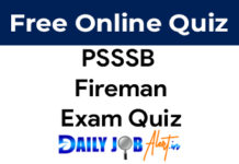 PSSSB Fireman October 2023 Punjabi Qualifying Exam Quiz PSSSB fireman Punjabi Qualifying Paper Quiz