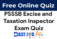 PSSSB Excise and Taxation Inspector May 2023 Punjabi Qualifying Paper Quiz psssb Excise and taxation inspector punjabi qualifying exam quiz