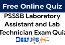 PSSSB Laboratory Assistant (Animal Husbandry) and Lab Technician (Fishery) June 2023 Punjabi Qualifying Exam Quiz psssb Laboratory Assistant and Lab Technician punjabi qualifying exam quiz
