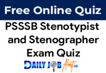 PSSSB Stenotypist and Junior Scale Stenographer March 2023 Punjabi Qualifying Paper Quiz psssb steno punjabi qualifying exam quiz