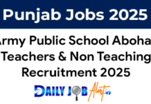 APS Abohar Recruitment 2025 – Teaching & Non Teaching Posts