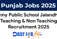 APS Jalandhar Recruitment 2025 – Teaching & Non Teaching Posts