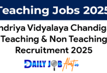 KVS Chandigarh Recruitment 2025 – Teaching Posts