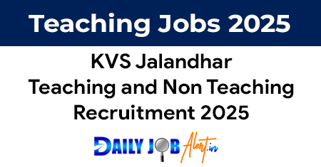 KVS Jalandhar recruitment 2025