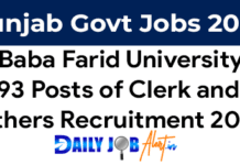 BFUHS Recruitment 2025: 93 Posts of Clerk and Other Posts BFUHS Recruitment 2025