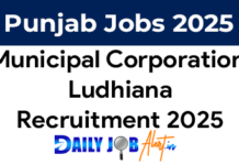 Municipal Corporation Ludhiana Recruitment 2025 of various posts Municipal Corporation Ludhiana Recruitment 2025