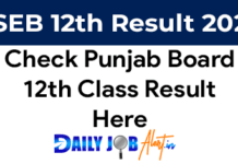 PSEB 12th Class Result 2025: Check Punjab Board 10+2 Result Online pseb.ac.in PSEB 12th Class Result 2025