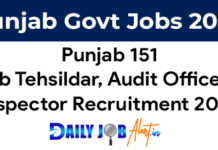 PSSSB Advt 01 of 2025 Recruitment of 151 Audit Officer & Inspector Audit Posts PSSSB 01 of 2025 Recruitment