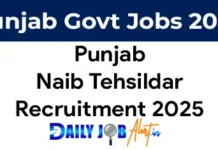 PSSSB Naib Tehsildar Recruitment 2025 Notification Out for 13 Posts PSSSB Naib Tehsildar Recruitment 2025