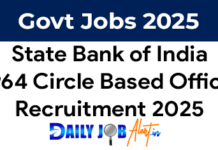 SBI CBO Recruitment 2025 of 2964 Circle Based Officer Posts SBI CBO Recruitment 2025
