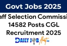 SSC CGL Notification 2025 Out, 14582 Posts, Apply Online SSC CGL Notification 2025