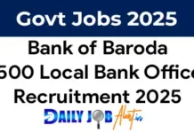 Bank of Baroda LBO Recruitment 2025: Apply for 2500 Posts Bank of Baroda LBO Recruitment 2025