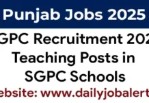 DESGPC Recruitment 2025 of Teachers in SGPC Schools DESGPC Recruitment 2025