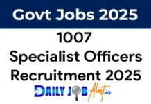 IBPS SO Recruitment 2025 Notification Out for 1007 Officers Posts IBPS SO Recruitment 2025