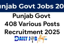 PSSSB Advt 05 of 2025 Recruitment of 418 Various Posts PSSSB advt 05 of 2025 recruitment