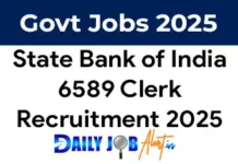 SBI Clerk Recruitment 2025 Notification Out for 6589 vacancies SBI Clerk Recruitment 2025