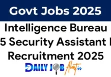 IB Security Assistant (Motor Transport) Recruitment 2025 of 455 Posts. Apply Online IB Security Assistant (Motor Transport) Recruitment 2025