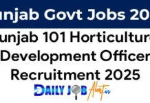 PPSC HDO Recruitment 2025 Notification Out for 101 Posts. Apply Online PPSC HDO Recruitment 2025