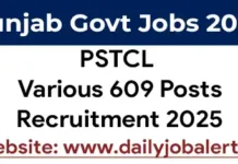 PSTCL Recruitment 2025 Notification out for 609 various posts PSTCL Recruitment 2025