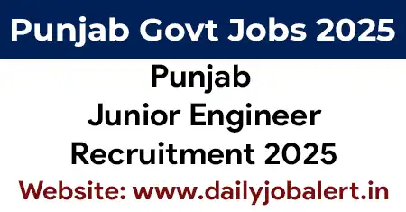 PSSSB JE Recruitment 2025 Notification PSSSB JE Recruitment 2025 Notification